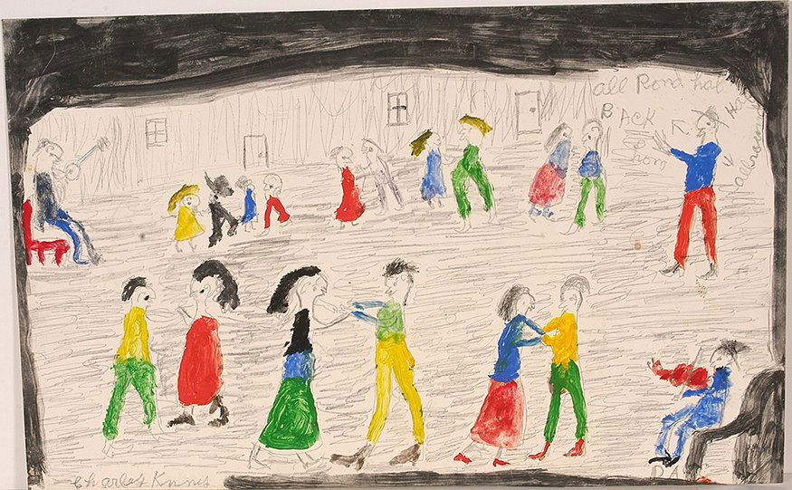 Charlie Kinney. Dance Hall.: Charlie Kinney. Dance Hall. Signed. Not dated. Watercolor and pencil on poster. Excellent condition. 22” w x 14”h. Est. $200-300. Ship: $45