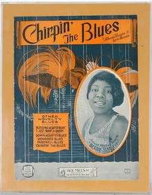Bessie Smith. Chirpin The Blues Original Sheet Music. (1 of 2)