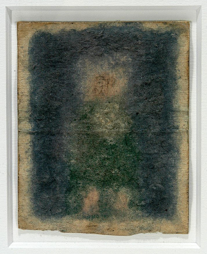 James Castle. Untitled Orphan Child.: James Castle. Untitled Orphan Child.Not signed or dated. Mixed media on paper. Excellent condition. Image is 3” x 3.5”. Frame is 12” x 15”. Est. $1,500-2,500. Ship: $45
