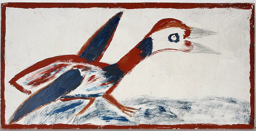 Jimmy Lee Sudduth. Duck.: Jimmy Lee Sudduth. Duck.Signed. Paint and mud on board. Excellent condition. 48” w x 24”h. Est. $500-800. Ship: $85