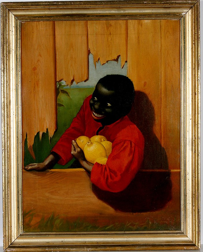 Painted Illustration For Florida Lemon Growers.: Anonymous Painted Illustration For Florida Lemon Growers.c. early 1900’s. Oil on canvas. Professionally cleaned. Excellent condition. Size with frame is 21” w x 26”h. Est. $1,000-2,000. Ship: $6