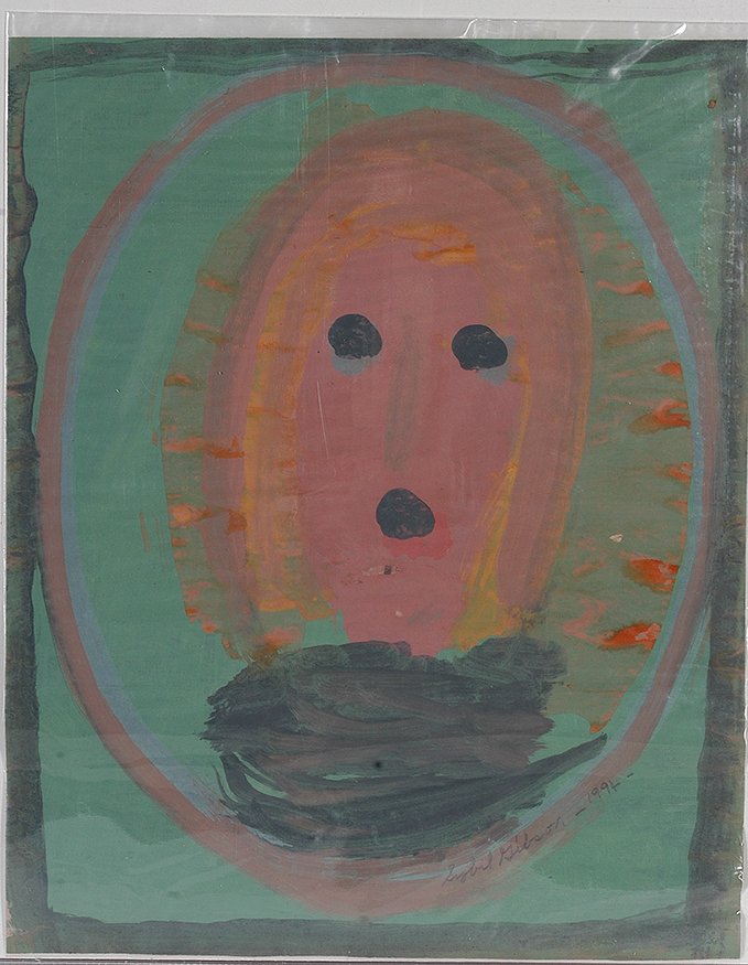 Sybil Gibson. Portrait Of Girl In Green.: Sybil Gibson. Portrait Of Girl In Green.1994. Signed and dated. Watercolor on paper. Excellent condition. 19” w x 24”h. Not framed. Est. $200-400. Ship: $45