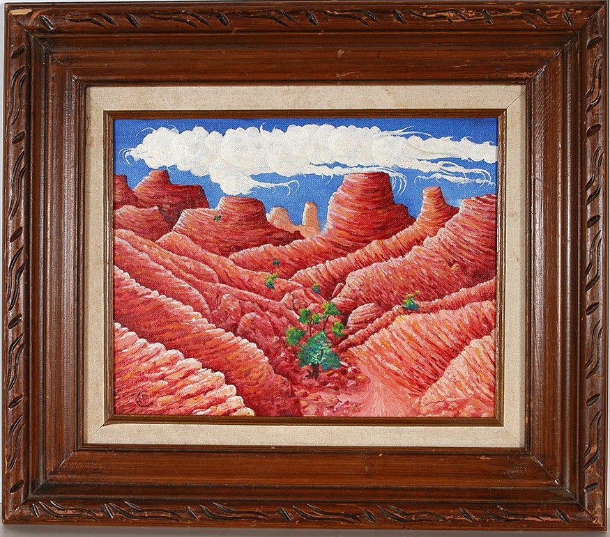 Martin Dean Coppinger. Bryce Canyon.: Martin Dean Coppinger. Bryce Canyon.Initialed. Oil on canvas panel. Excellent condition. 21” w x 18”h with frame. Est. $300-500. Ship: $45