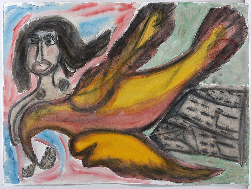 Thornton Dial. Peace Dial.: Thornton Dial. Peace Dial. Initialed and titled. Not dated. Watercolor and graphite on artist paper. Excellent condition. 30" w x 22". Est. $2,000-3,000. Ship: $85