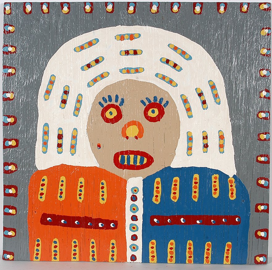Richard Burnside. White King.: Richard Burnside. White King. Not signed. Paint on board. Excellent condition. 24” x 24”. Est. $300-600. Ship: $45