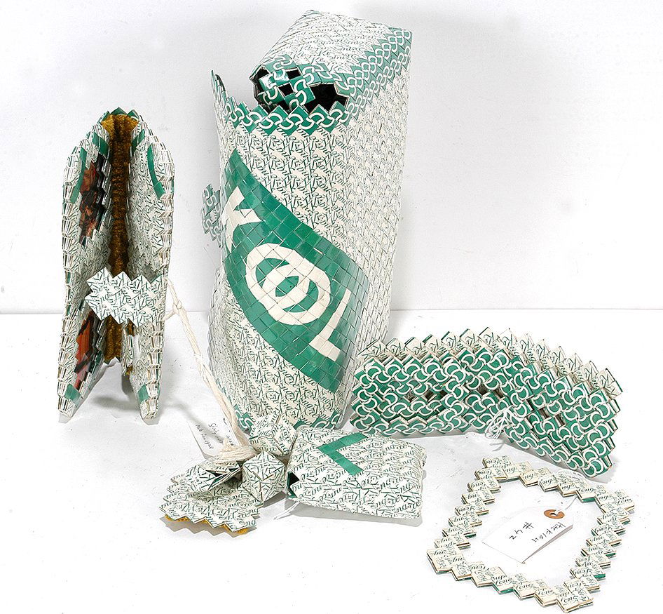 Prison Artists. Kool Cigarette Purse, Clutch & Case.: Prison Artists. Kool Cigarette Purse, Clutch & Case. Folded Kool cigarette packs. Excellent condition. Purse is 7” x 11”. Est. $200-300. Ship: $45