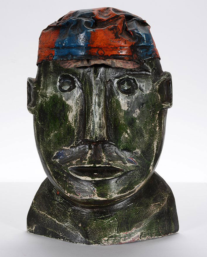 Terry Turrell. Coal Miner.: Terry Turrell. Coal Miner.1994. Signed and dated. Carved wood, tin and paint. Excellent condition. 14”h x 9.5” x 3”. Est. $400-600. Ship: $45