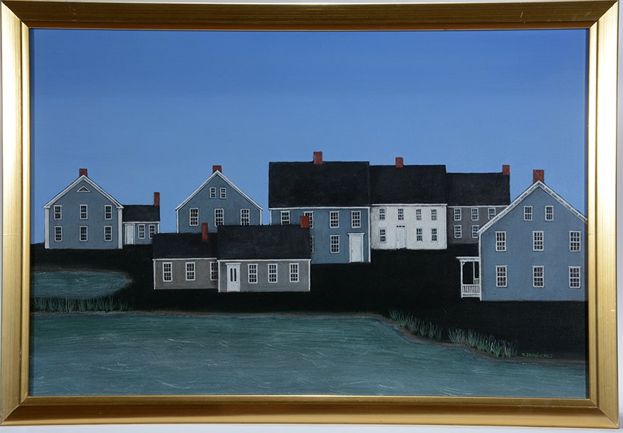 Ted Jeremenko. On The Bay.: Ted Jeremenko. On The Bay.1983. Signed, dated and titled. Acrylic on canvas. Image is 24” w x 16”h. Frame is 25”w x 17”h. Provenance: Jay Johnson Gallery. Est. $800-1,200. Ship: $45