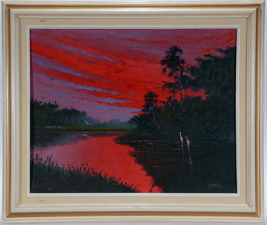 Johnny Daniels. Fiery Red Sky At River’s Bend. (1 of 2)