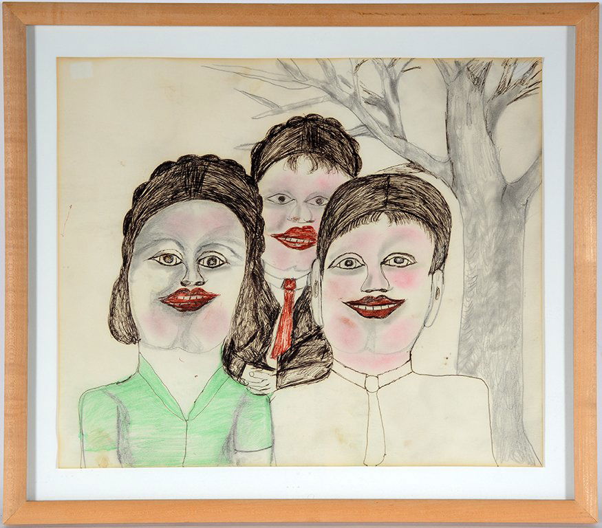 S.L. Jones. Family Portrait In Front Of Tree. (1 of 1)