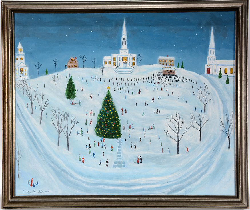 Augusta Simons. Christmas Tree In Town Center. (1 of 3)