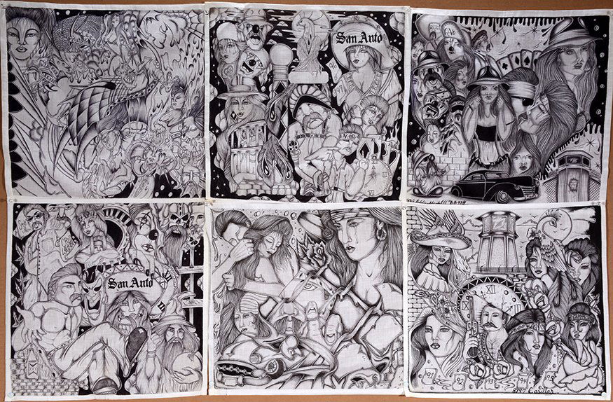 Texas Chicano Prisoners. 6 Panos. (1 of 3)