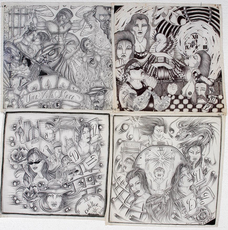 Texas Chicano Prisoners. 4 Panos. (1 of 2)