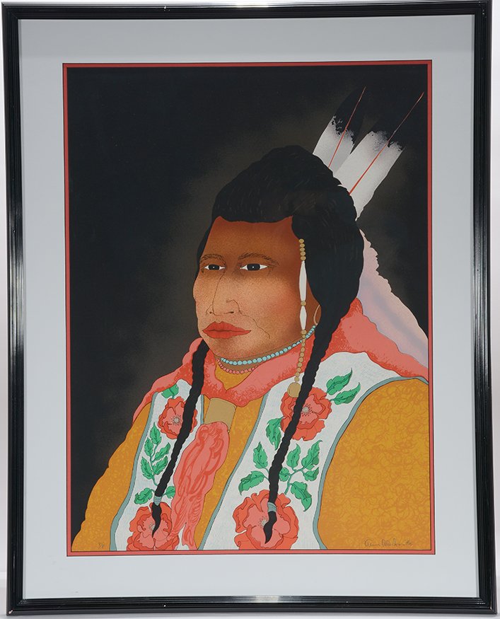 Kevin Red Star. Native American Man With Beaded Vest. (1 of 3)