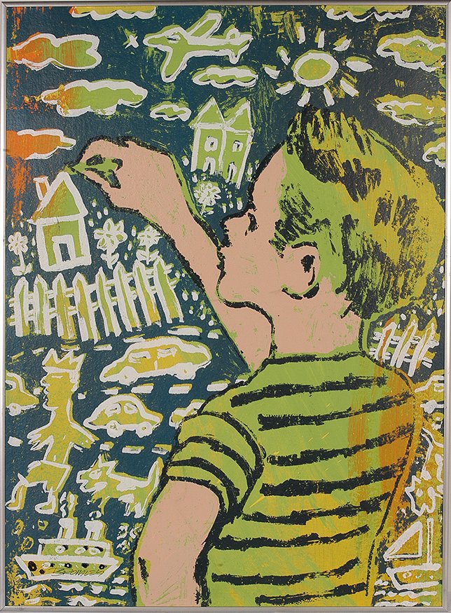 David Bromley. Box of 11 Works.: David Bromley. Box of 11 Works. Print on paper and cloth. Great condition. Average size is 20” x 30”. Est. $500-1,000. Ship: $100