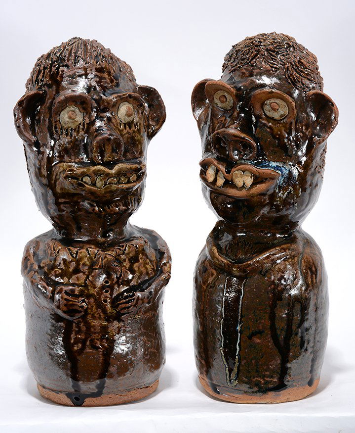 Marie Rogers. Pair Of Figural Busts. (1 of 2)