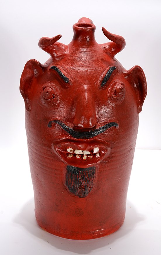 Louis Brown. Large Red Devil With Curly Horns. (1 of 3)