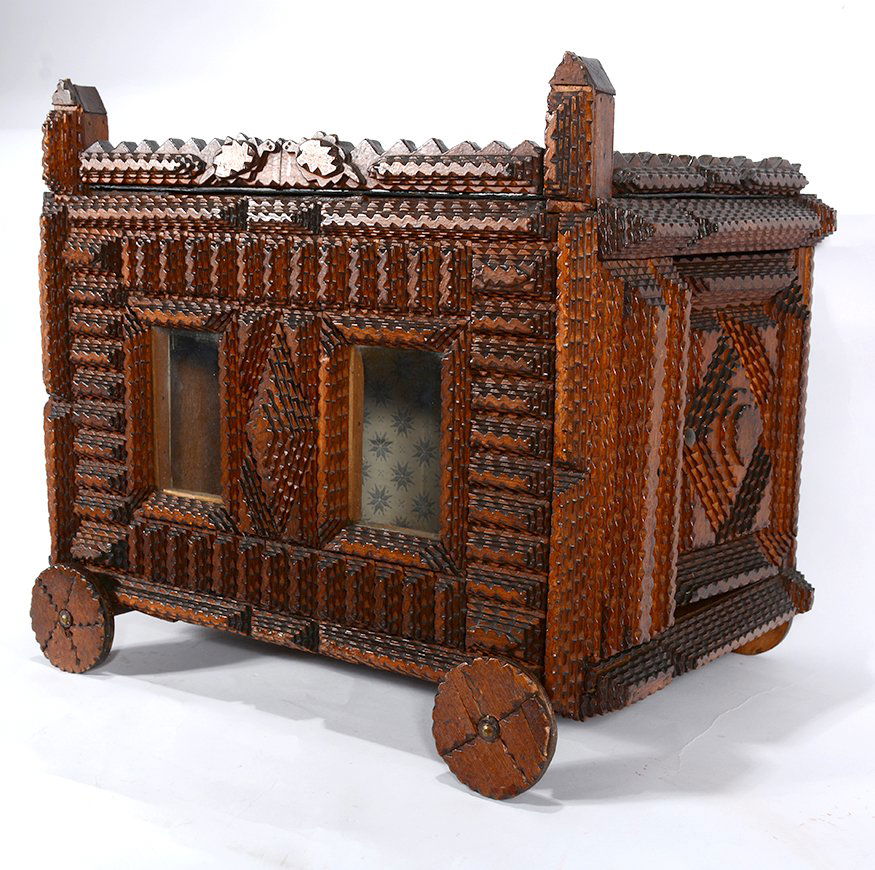 Tramp Art Circus Wagon Toy. (1 of 3)