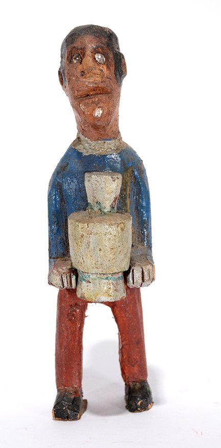 Elijah Pierce. Standing Man With Magic Pot. (1 of 6)