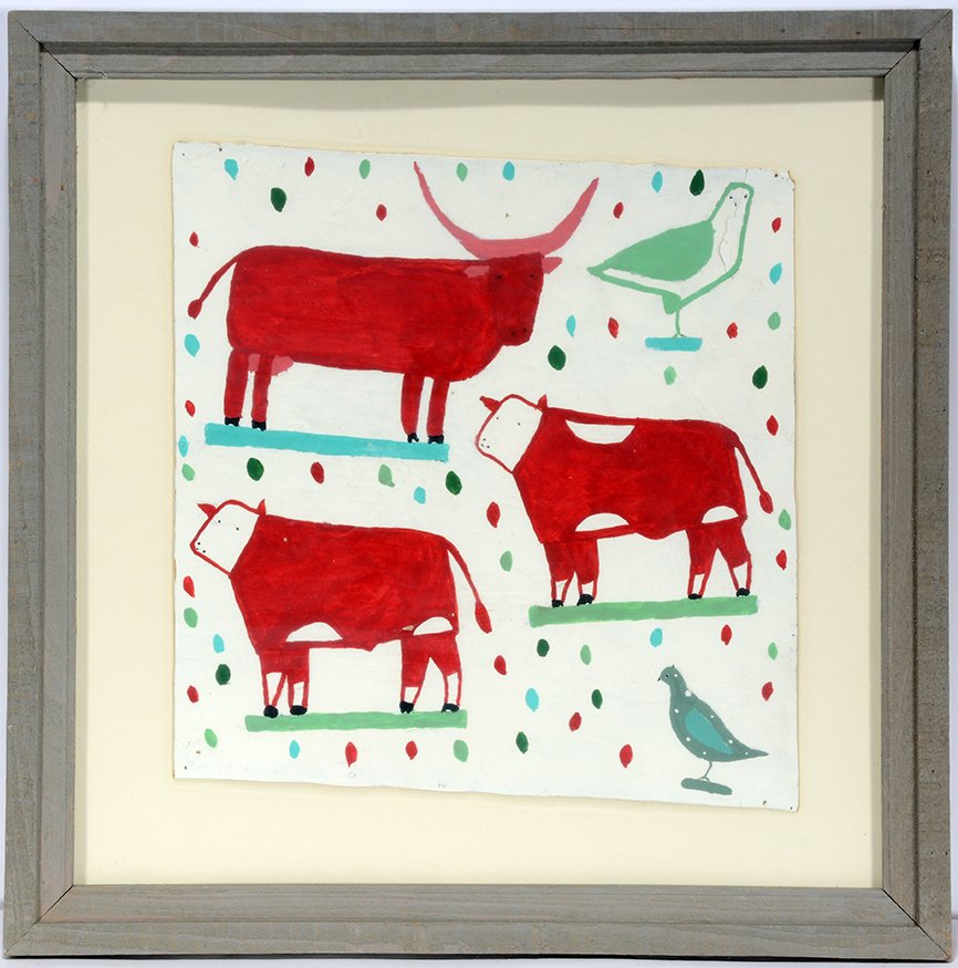 Uncle Pete Drgac. Cows, Bull and Birds. (1 of 3)