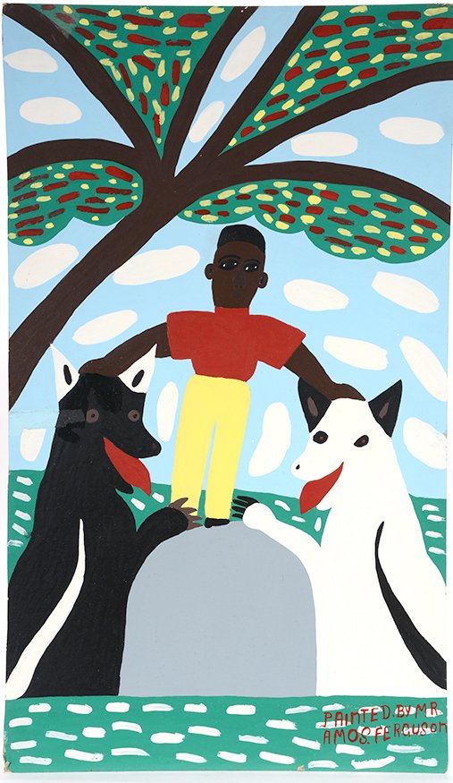Amos Ferguson. Black Dog & White Dog. (1 of 3)