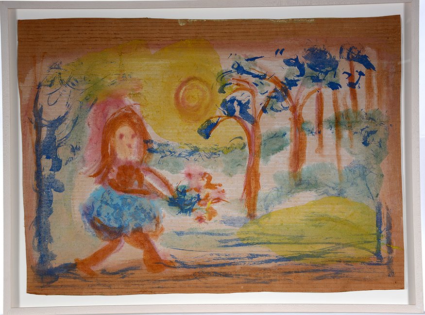 Sybil Gibson. Woman Picking Bouquet Of Wildflowers. (1 of 1)