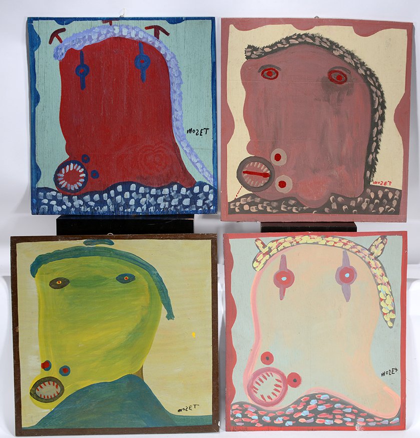 Mose Tolliver. Group Of Four Early Nalls. (1 of 2)