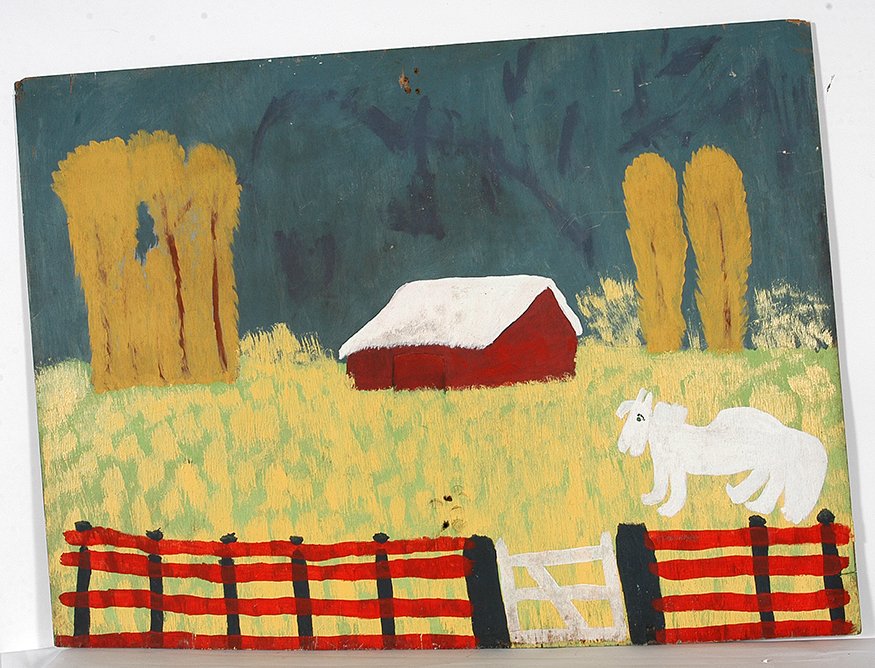 Jake McCord. Farm House With White Cow. (1 of 1)