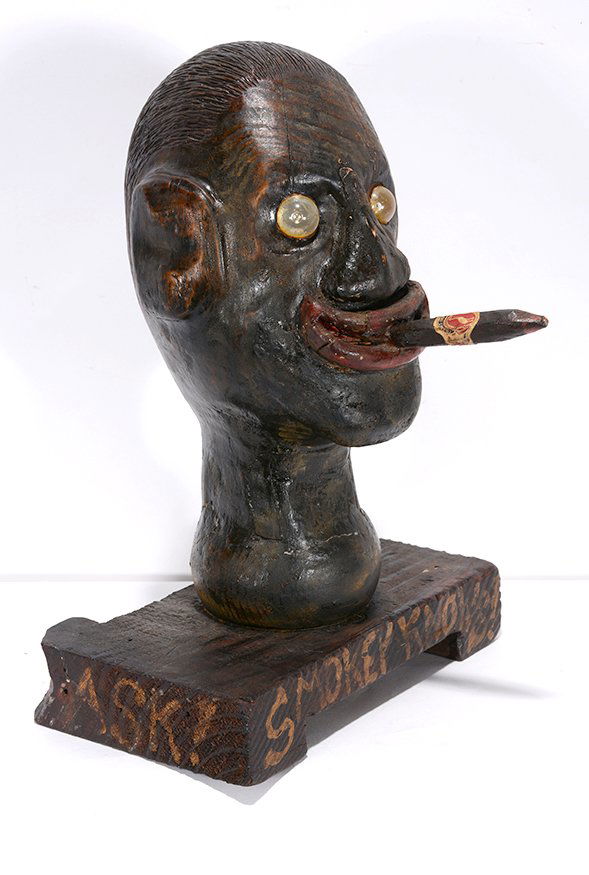 African American Cigar Store Trade Sign. (1 of 4)