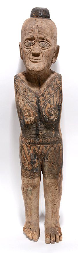 Asian Pacific Island Carving. Tattooed Woman. (1 of 5)