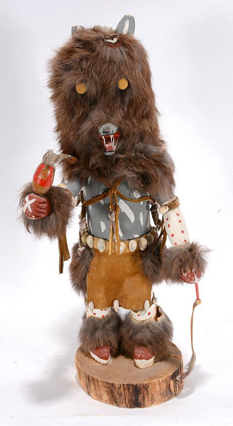 M. Parkett. Hopi Kachina Dancing Wolf Doll. (1 of 2)