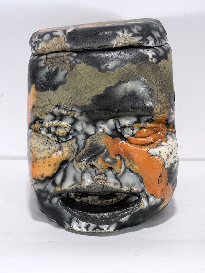 Tadeusz Walter. Lidded Face Jar. (1 of 2)