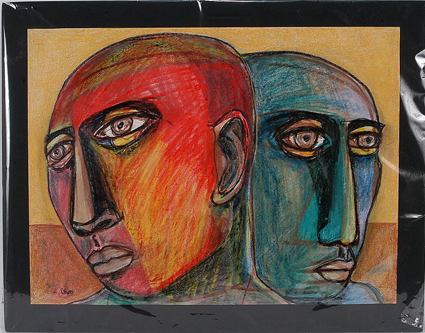 Tim Chess. Red and Blue Faces. (1 of 1)