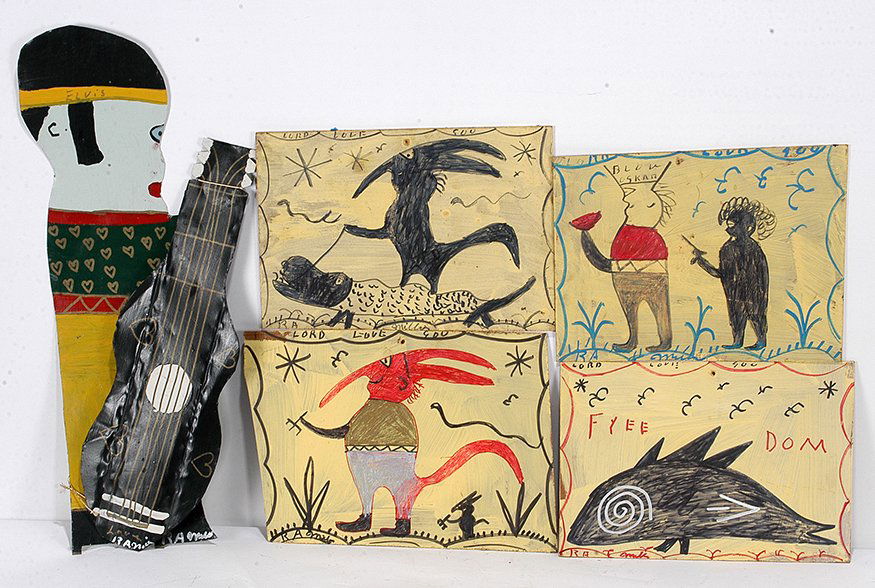 R.A. Miller.  Four Paintings & Elvis. (1 of 1)