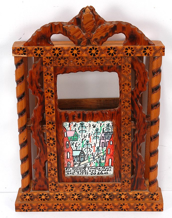 Howard Finster.  Clock Case. (1 of 1)