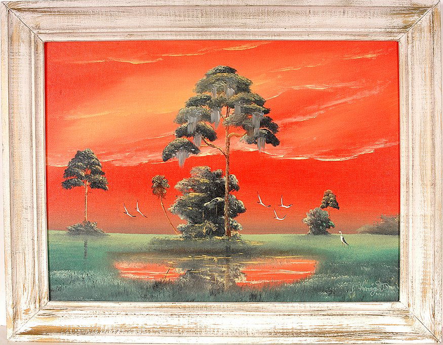Isaac Knight - Highwaymen. Red Sky Over The Marsh. (1 of 1)