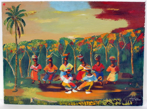 Dominic Isaac Trinidad Bongo Painting