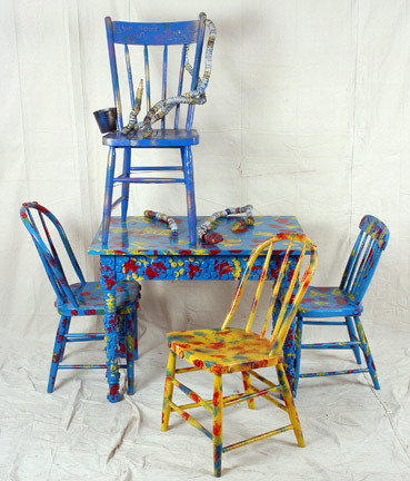 Dale Winkler Bottle Cap Table and Chairs