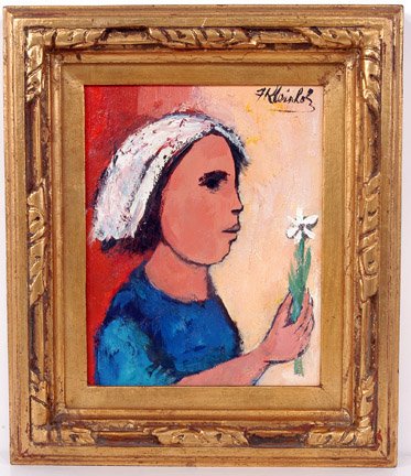 Frank Kleinholz Woman with Flower