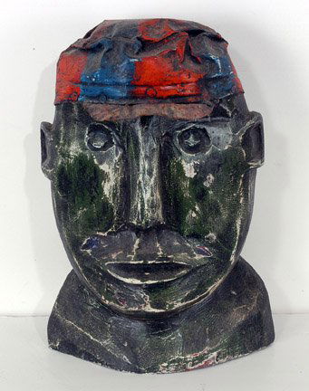 Terry Turrell Bust: Terry Turrell Bust, 1992. Mixed media. 14" h x 9" w. Provenance: Chuck and Jan Rosenak. Est. $200-400 Ship: $35
