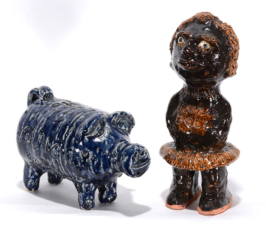 Marie Rogers. Georgia Piggy Bank & Marie Doll. (1 of 2)