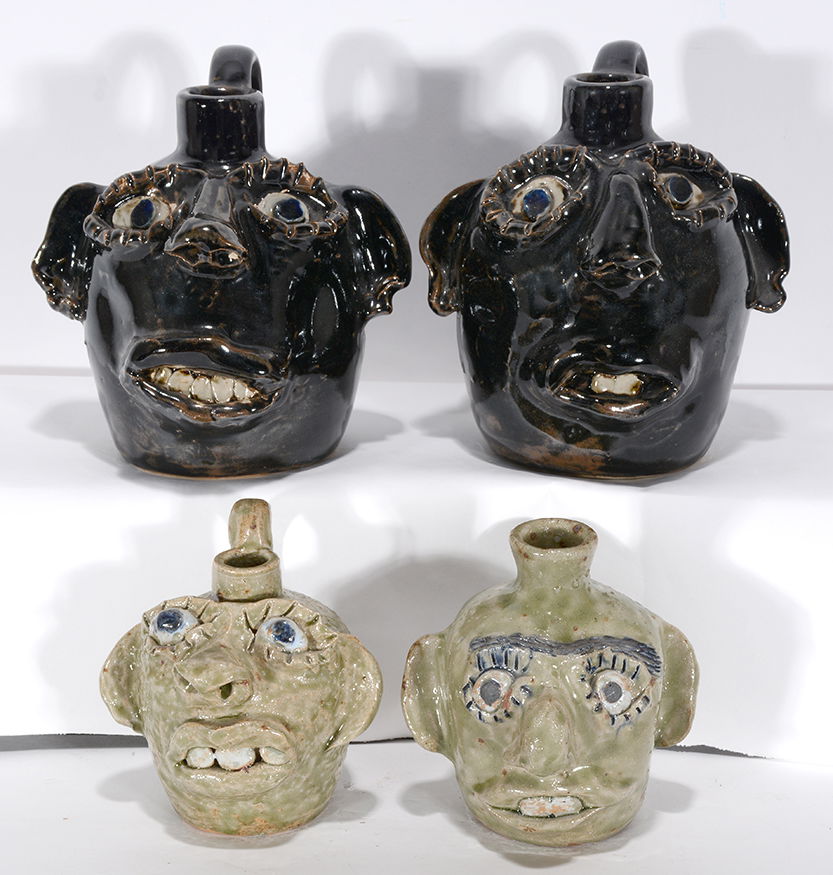 Jerry Brown. Four Face Jugs. (1 of 1)