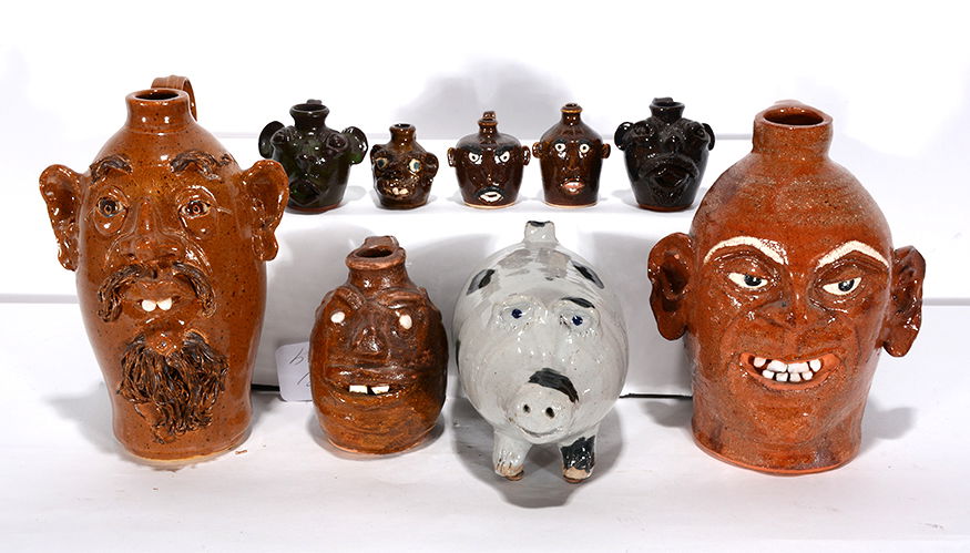 Marie Rogers & Others. Five Mini Face Jugs and Four (1 of 1)