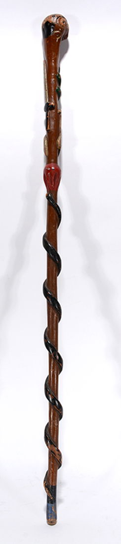 Early Parrot, Snake & Symbol Cane (1 of 4)