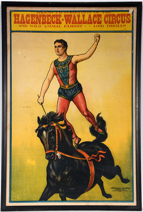 Ackermann Luigley Co. Hagenbeck Wallace Circus Poster. (1 of 3)