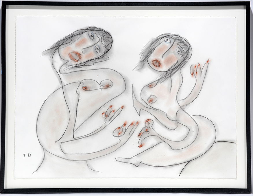 Thornton Dial. Nude Females.: Thornton Dial. Nude Females. Initialed. Graphite and mixed media on artist paper. Excellent condition. Image is 30” w x 22”h. Frame is 34” w x 26”h. Est. $2,000-3,000. Ship: $75