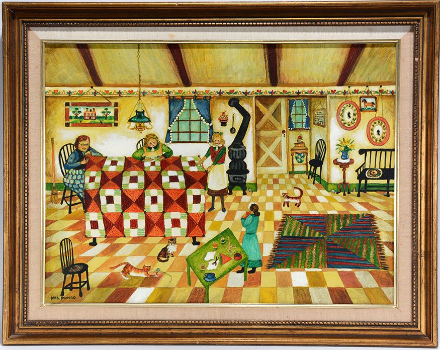 Janet Munro. Making A Quilt. (1 of 5)