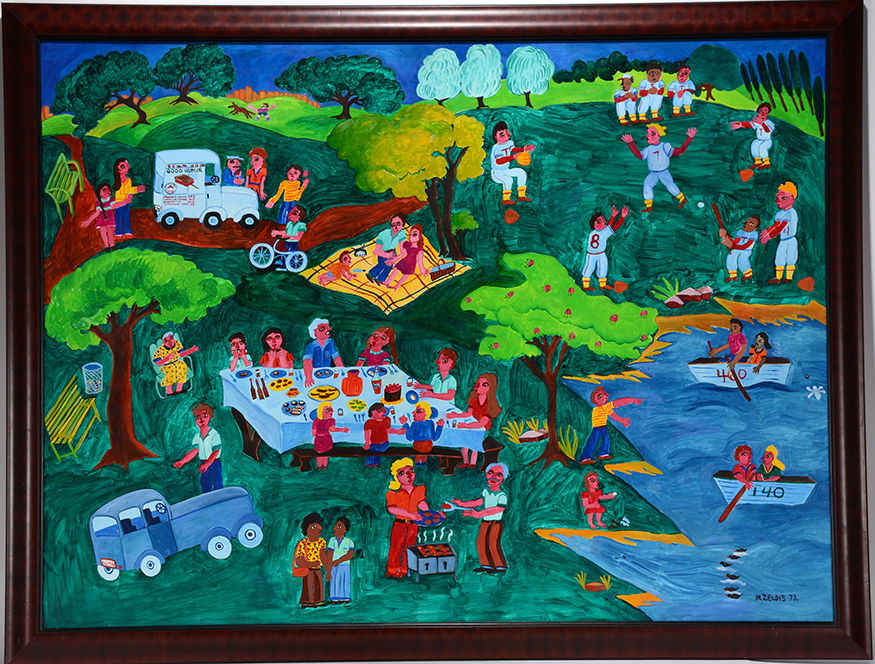 Malcah Zeldis. A Summer Day In Central Park. (1 of 4)