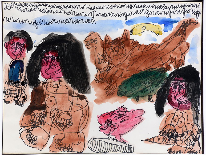 Dwight MacIntosh. Couple With Cat, Chicken And Fish. (1 of 5)