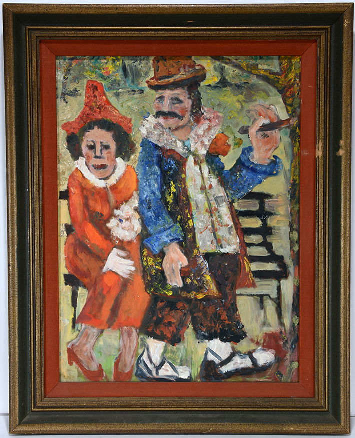 Unknown Artist. Impressionist Couple On Park Bench. (1 of 1)